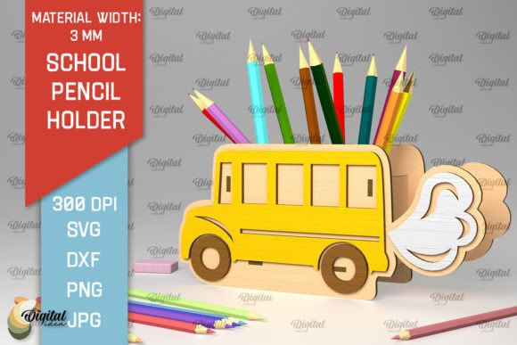 Download School Pencil Holder Laser Cut Design - Laser cut Collection