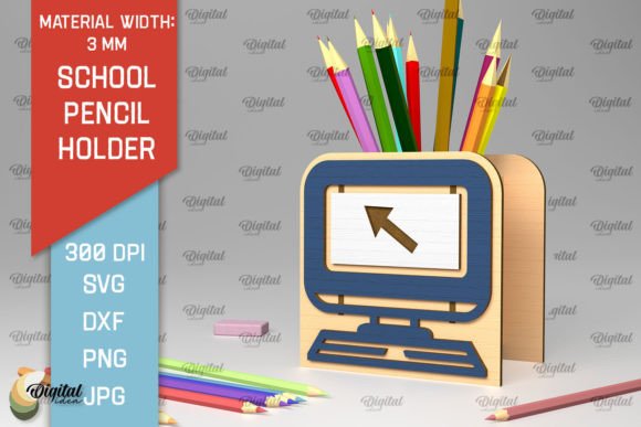 Download School Pencil Holder Laser Cut Design - Laser cut Collection