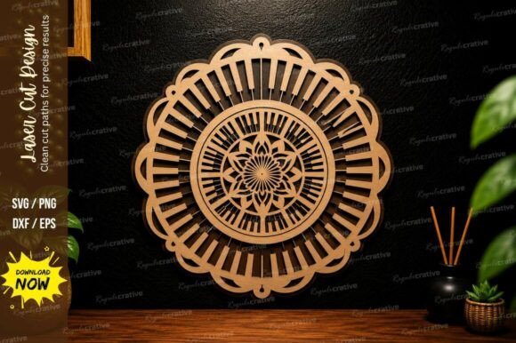 Download Ornamental Mandala Laser Cut SVG Design - Laser cut Collection