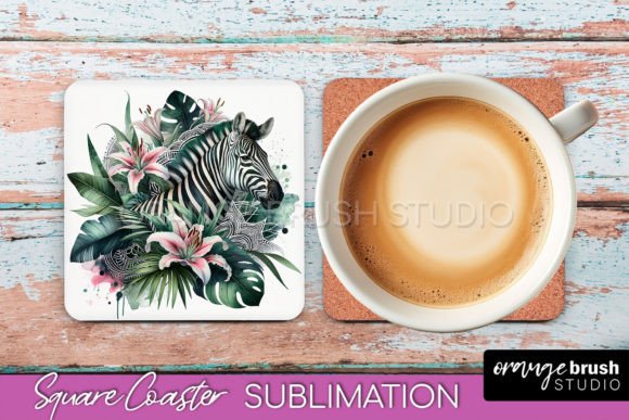 Download Tropical Animals Square Coaster Design - Coaster design Collection