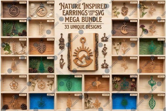 Download Nature Inspired Earrings SVG Mundle - Nature inspired Collection
